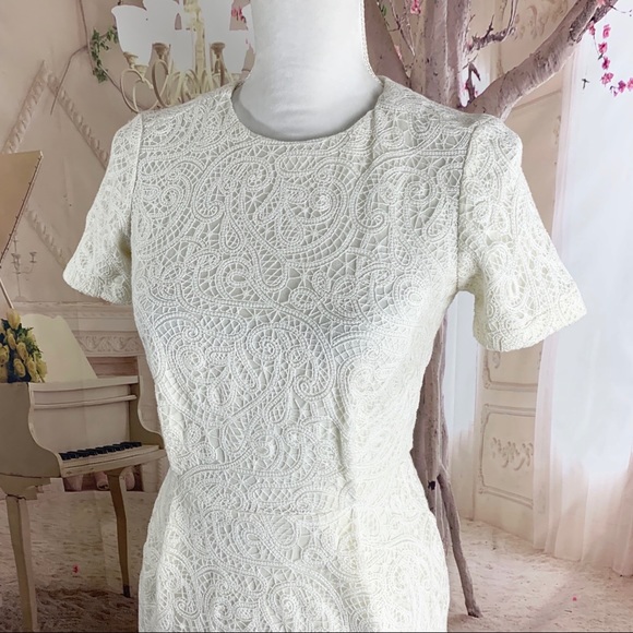 TopShop Ivory Lace Mesh Dress - Picture 2 of 9